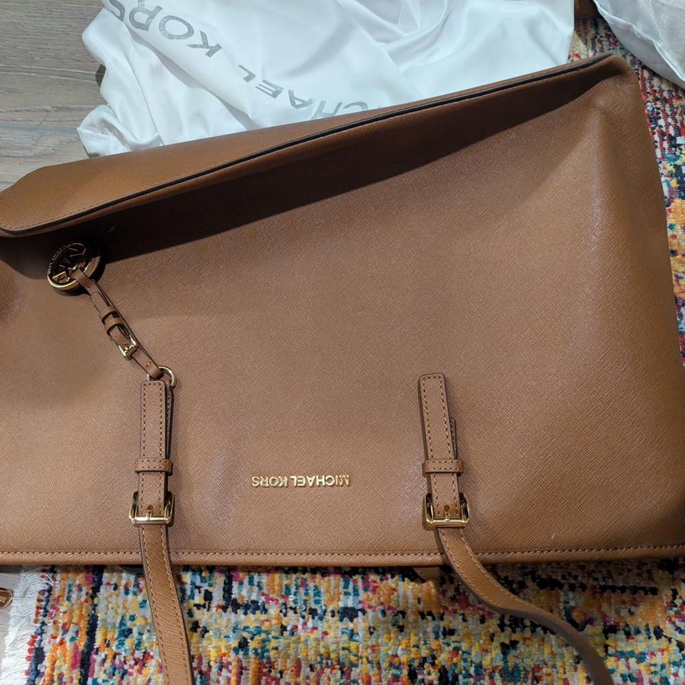 Michael Kors Brown Leather Tote Bag